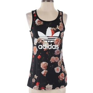 Adidas Women's Black Floral Tank Top